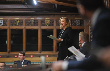 Sally-Ann delivering statement in the House of Commons.